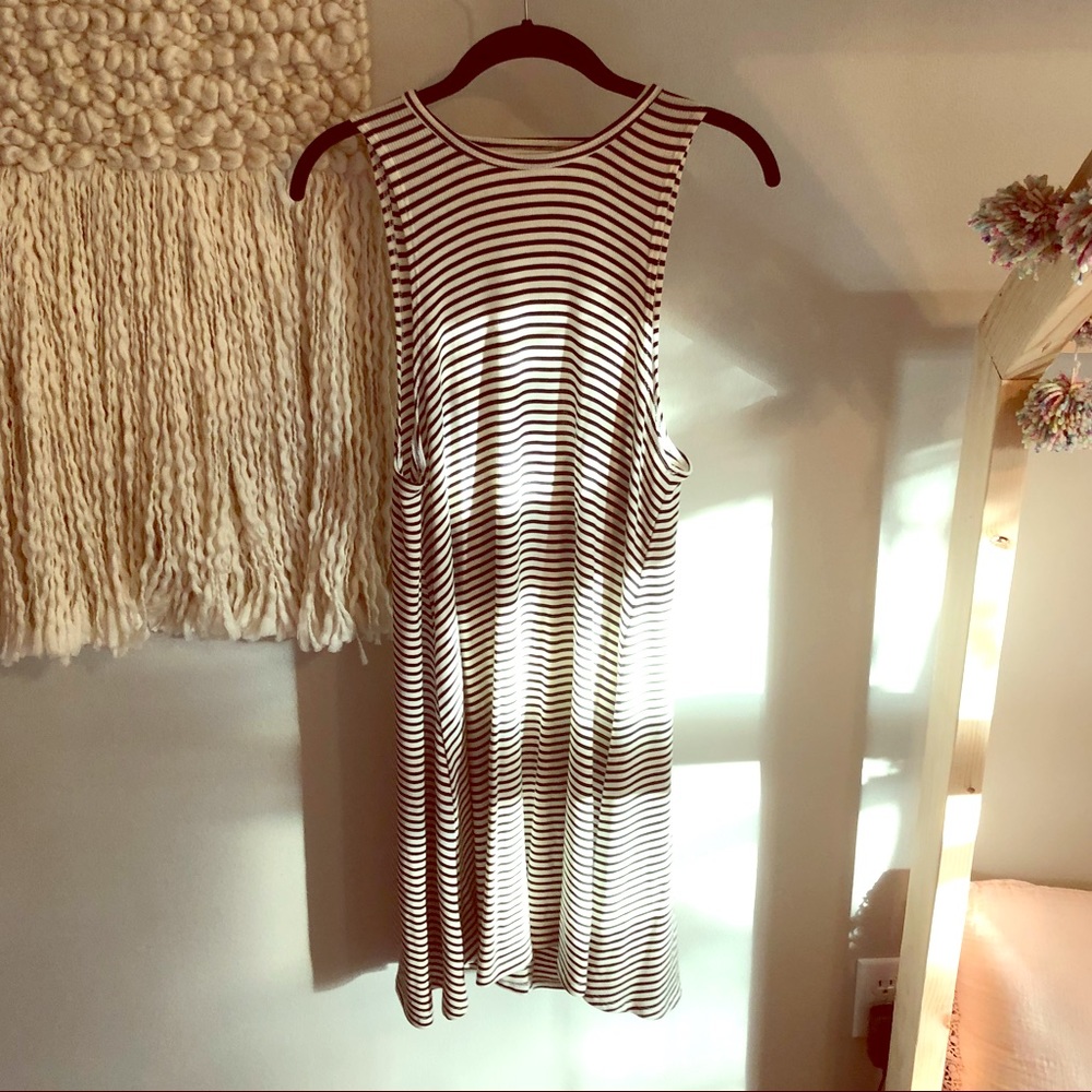 Black + White + Strips Dress